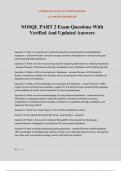 NOSQL PART 2 Exam Questions With Verified And Updated Answers