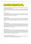 SCCJA SPECIAL BASIC STUDY GUIDE QUESTIONS AND ANSWERS 2024 - 2025