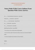 Notary Public IN&period;Biz Course &lpar;Indiana&rpar; Exam Questions With Correct Answers&period;