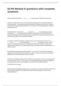 GLPH Module 6 questions with complete solutions