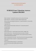 NURS242 Exam 3 Questions Answers Updated 2024&sol;2025
