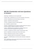 NR 503 Chamberlain mid term Questions & Answers