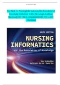 Test Bank For Nursing Informatics and the Foundation of Knowledge 6th Edition by Dee McGonigle, Kathleen Mastrian||ISBN NO:10,1284293432