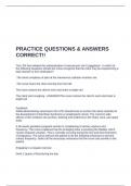 PRACTICE QUESTIONS & ANSWERS CORRECT&excl;&excl;