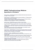 NR507 Pathophysiology Midterm Questions & Answers