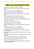 HMC 2022 EXAM STUDY SET 