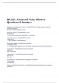 NR 507- Advanced Patho Midterm Questions & Answers
