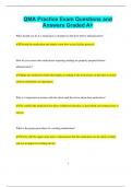 QMA Practice Exam Questions and  Answers Graded A&plus;