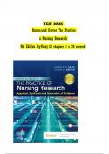 Test Bank for Burns and Grove&rsquo;s the Practice of Nursing Research 9th Edition