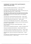 FAHRENHEIT 451 EXAM &lpar;TEST QUESTIONS&rpar;9TH GRADE ENGLISH FINAL 2024