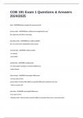 COB 191 Exam 1 Questions & Answers 2024&sol;2025