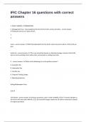 IFIC Chapter 16 questions with correct answers