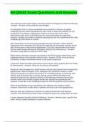 IHI QS102 Exam Questions and Answers