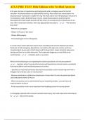 ATLS PRE TEST 10th Edition with Verified Answers
