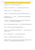 Church of God Exhorters Exam Questions And Answers