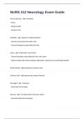 NURS 312 Neurology Exam Guide