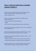 EXAM 1 MNB 309 QUESTIONS & ANSWERS ALREADY SCORED A&plus;