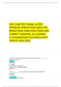 EMT CHAPTER 5 EXAM&comma; LATEST PREMIUM UPDATE 2024-2025&vert;139 BRAND NEW EXAM QUESTIONS AND CORRECT ANSWERS&comma; ALL GRADED A&plus;&vert;GUARANTEED SUCCESS&vert;LATEST UPDATE 2024-2025