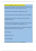 Q-FCCS questions with correct answers