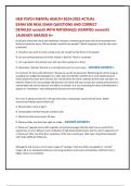 HESI PSYCH MENTAL HEALTH 2024-2025 ACTUAL  EXAM 100 REAL EXAM QUESTIONS AND CORRECT  DETAILED ANSWERS WITH RATIONALES &lpar;VERIFIED ANSWERS&rpar; &vert;ALREADY GRADED A&plus;  An 86-year-old female client with Alzheimer's disease is wandering the busy halls of the ex