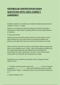 VESTIBULAR CERTIFICATION EXAM QUESTIONS WITH 100&percnt; CORRECT ANSWERS&excl;&excl;