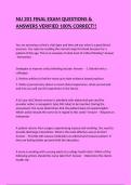 NU 201 FINAL EXAM QUESTIONS & ANSWERS VERIFIED 100&percnt; CORRECT&excl;&excl;