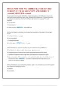 PHTLS POST TEST 9TH EDITION LATEST 2024-2025 VERSION WITH 100 QUESTIONS AND CORRECT ANSWERS&vert; VERIFIED ANSWERS 