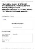 WGU D220 OA EXAM ANSWERS &vert;2024 UPDATE&vert;FREQUENTLY TESTED QUESTIONS &sol;Recently testing real exam questions&vert;COMPREHENSIVE QUESTIONS AND VERIFIED ANSWERS&vert;already graded A&plus;