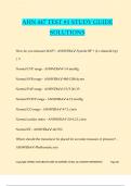 AHN 447 Bundled Exams Questions and Answers 100&percnt; Pass Guaranteed&period;