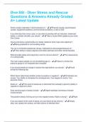 Dive SSI - DIver Stress and Rescue Questions & Answers Already Graded A&plus; Latest Update
