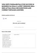 WGU D072 FUNDAMENTALS FOR SUCCESS IN BUSINESS OA EXAM 2 LATEST VERSIONS 2024-2025 ACTUAL EXAM 250 QUESTIONS AND CORRECT DETAILED ANSWERS 