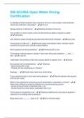 SSI SCUBA Open Water Diving Certification Questions And Answers Already Graded A&plus;