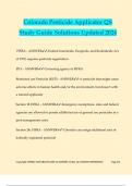 Colorado Pesticide Applicator QS Study Guide Solutions Updated 2024