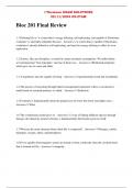 Bioc 201 Final Review