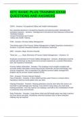 ISTC BASIC PLUS TRAINING EXAM QUESTIONS AND ANSWERS 2024-2025