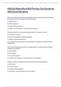 ASQ Six Sigma Black Belt Practice Test Questions with Correct Answers&period;