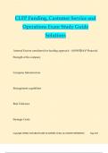 CLFP Funding&comma; Customer Service and Operations Exam Study Guide Solutions