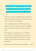CLFP EXAM - Equipment Lease and Financing Documentation Practice Questions and Answers 100&percnt; Pass