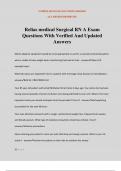 Relias medical Surgical RN A Exam Questions With Verified And Updated Answers