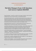 Mn Salon Managers Exam &lpar;2AB&rpar; Questions And Answers Updated 2024&sol;2025