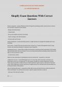 Shopify Exam Questions With Correct Answers