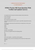 FINRA Practice SIE Exam Questions With Verified And Updated Answers