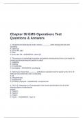 Chapter 38 EMS Operations Test Questions & Answers
