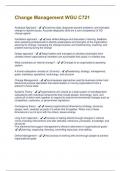 Change Management WGU C721 Questions And Answers Already Graded A&plus;