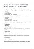 AU 61 - 2024&sol;2025 EXAM STUDY TEST GUIDE QUESTIONS AND ANSWERS