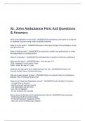 St&period; John Ambulance First Aid Questions & Answers