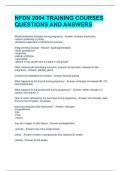 NFDN 2004 TRAINING COURSES QUESTIONS AND ANSWERS 