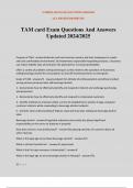 TAM card Exam Questions And Answers Updated 2024&sol;2025