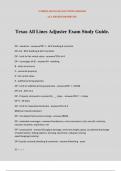 Texas All Lines Adjuster Exam Study Guide&period;