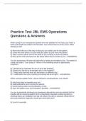 Practice Test JBL EMS Operations Questons & Answers